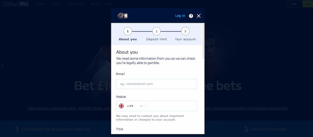 William Hill Casino Account